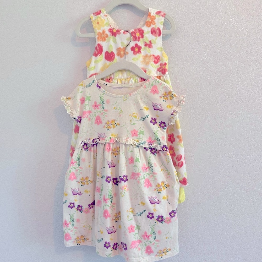 Bundle of 2 Flower Pattern Dresses: Emma’s Garden and Wonder Nation. Siz…